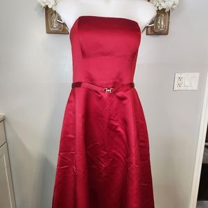 Michaelangelo Sleeveless A-Line Satin Dress